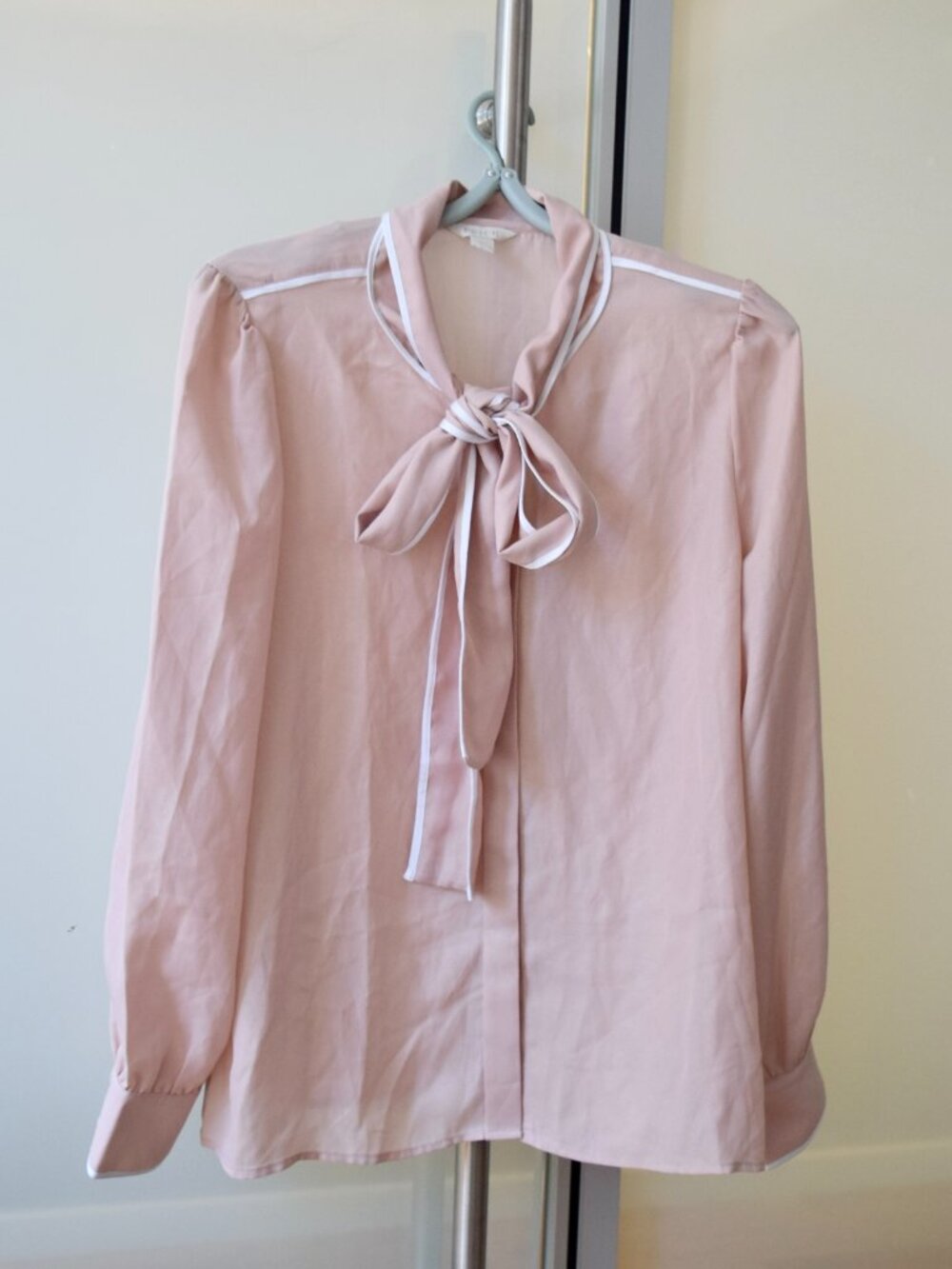 Pink Tie Chiffon Blouse - Roem